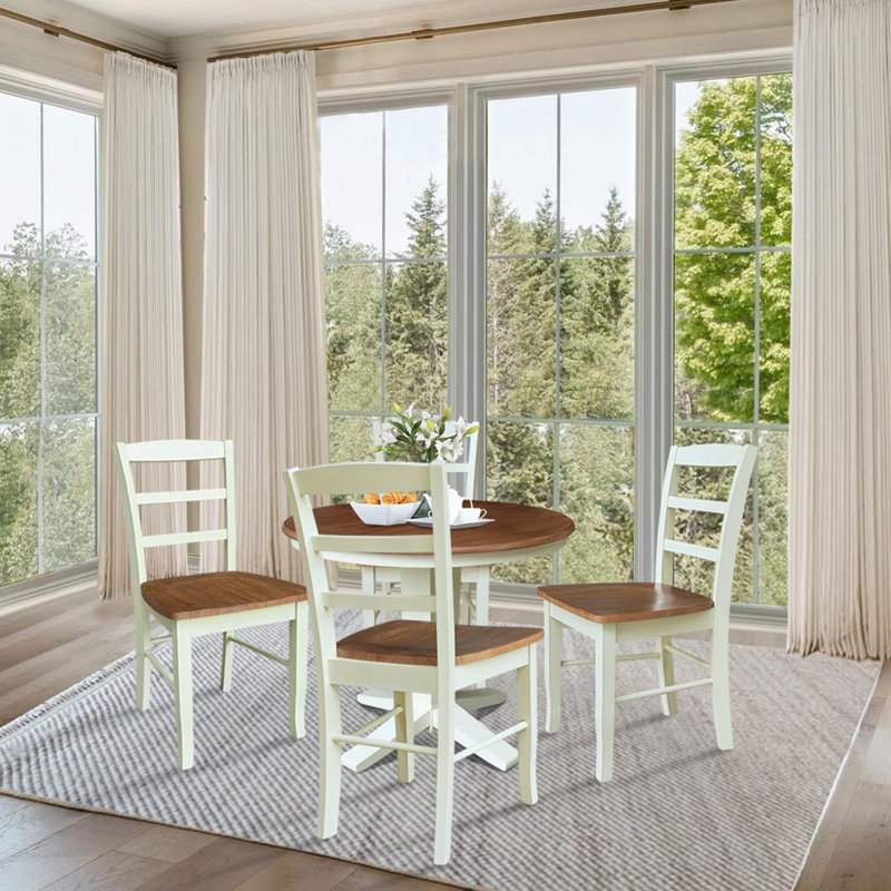 Table de salle à manger extensible Ashland, 5, Shell