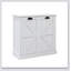 Two-Compartment Tilt-Out Laundry Sorter Cabinet-White