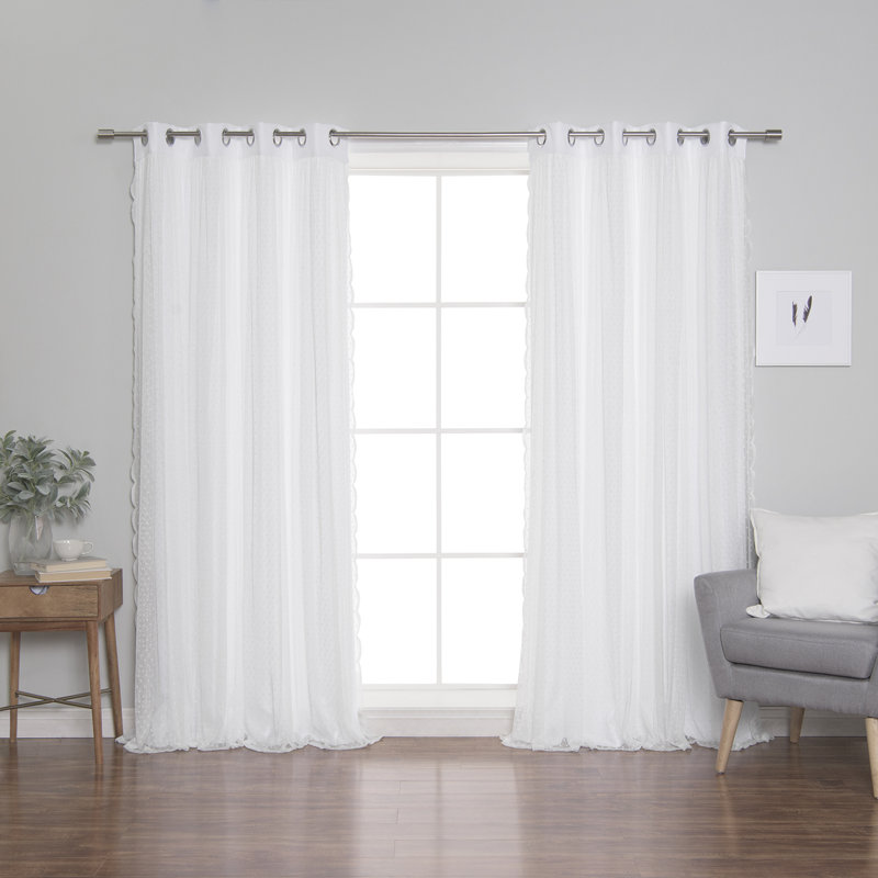 Holland Room Darkening Curtain Pair, 52"W x 96"H, Beige