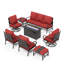 Ensemble de conversation pour patio à 9 places Tapasi avec chaises longues pivotantes et table de foyer optionnelle-97317294-101782685