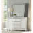 Gorgeous Platinum Finish Mirror With Rhinestone Inlays And Ample Viewing Area
