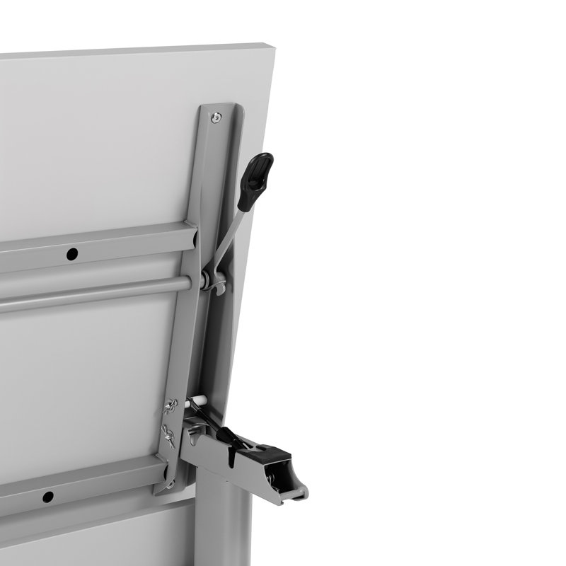 Commercial Nesting Flip Training Table With Steel Frame And T-Legs, Grey, Grey