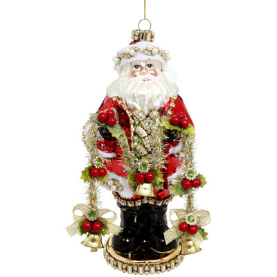 Ornement en forme de joyau du Père Noël - 9 pouces