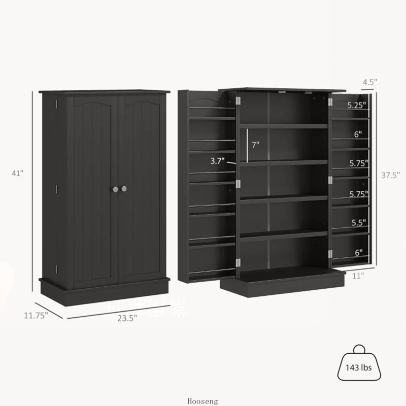 Armoire de cuisine moderne et garde-manger, Black
