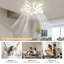 Ventilateur de plafond à intensité variable réversible à DEL 28 po à 6 vitesses avec lumière et télécommande-633069196-633069199