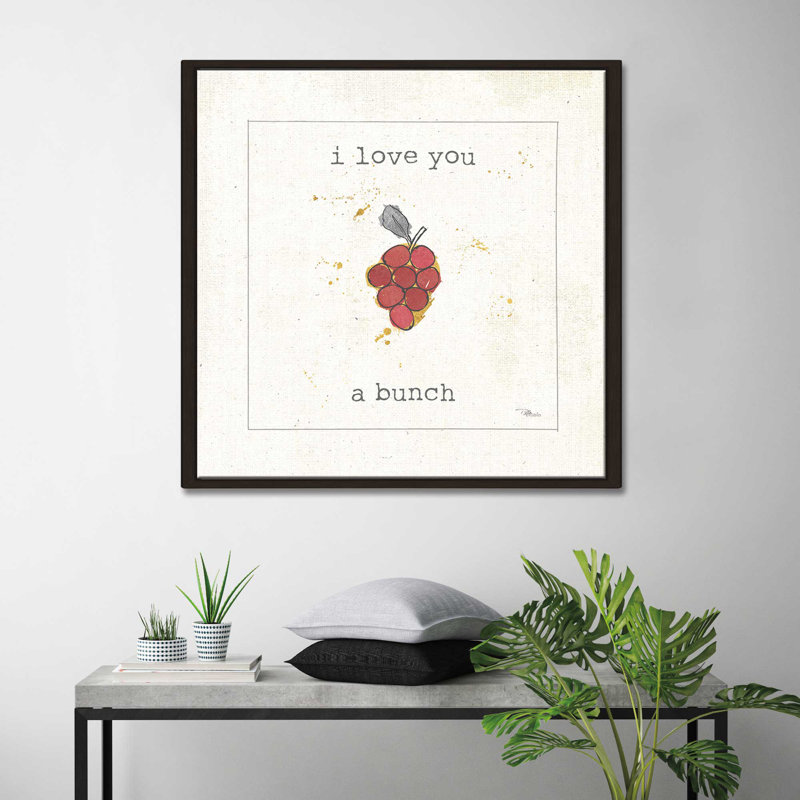 «Flavour Notes II», reproduction de peinture à l'aquarelle, H 39,5 po x l 39,5 po x P 2 po, Cadre flottant espresso