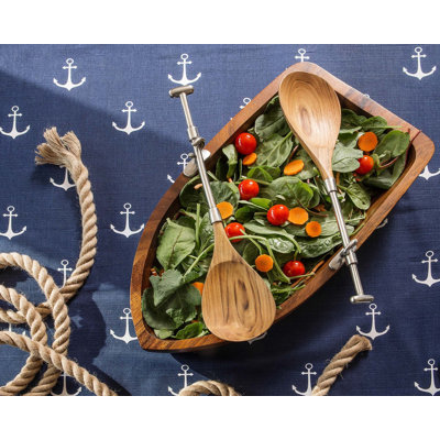 Bol à salade en forme de bateau avec rame de mer Sea and Shore