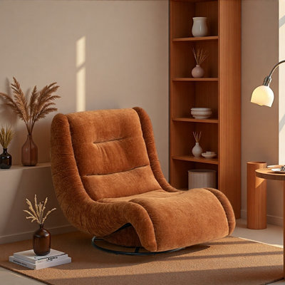 Leisure Single Fabric Rocking Chair for Relaxing. by Hokku Designs