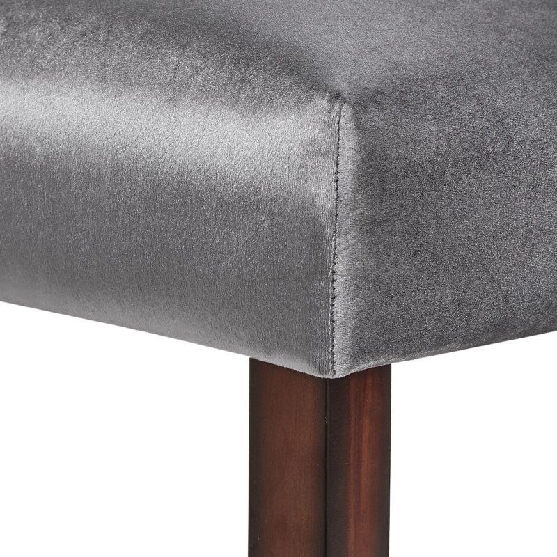 Chaise d'appoint rembourrée Lancaster, Velours bleu acier
