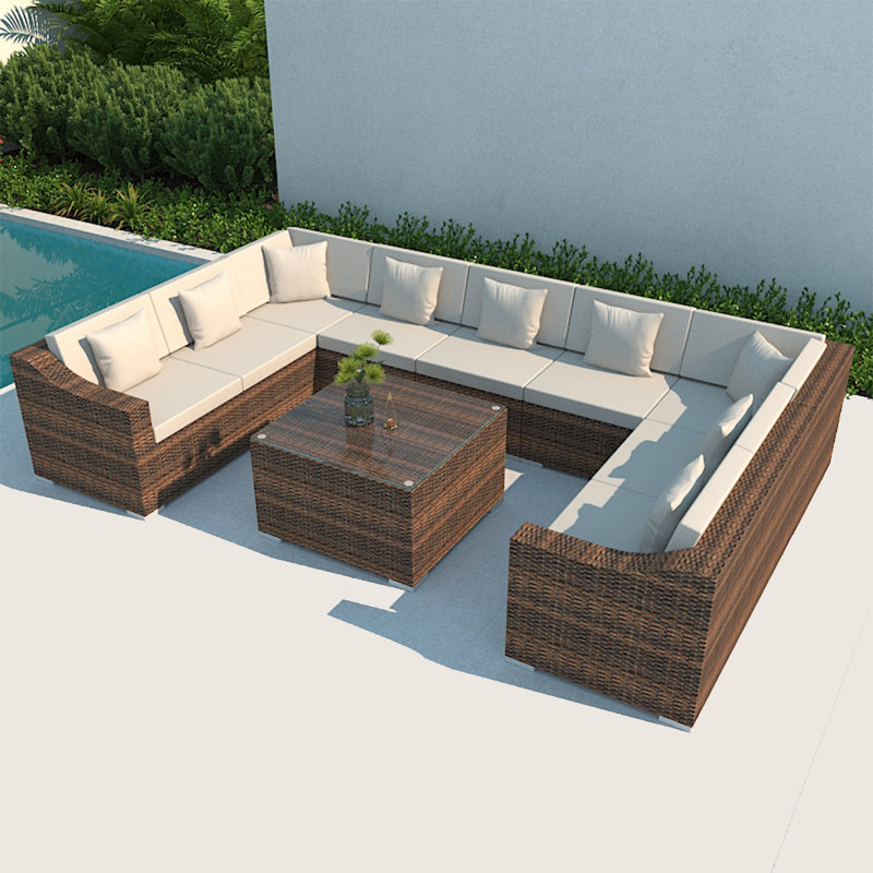 Tihana 9 - Person Patio Conversation Set