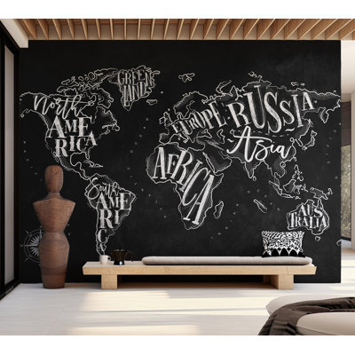 Croner Smooth World Map Wall Mural