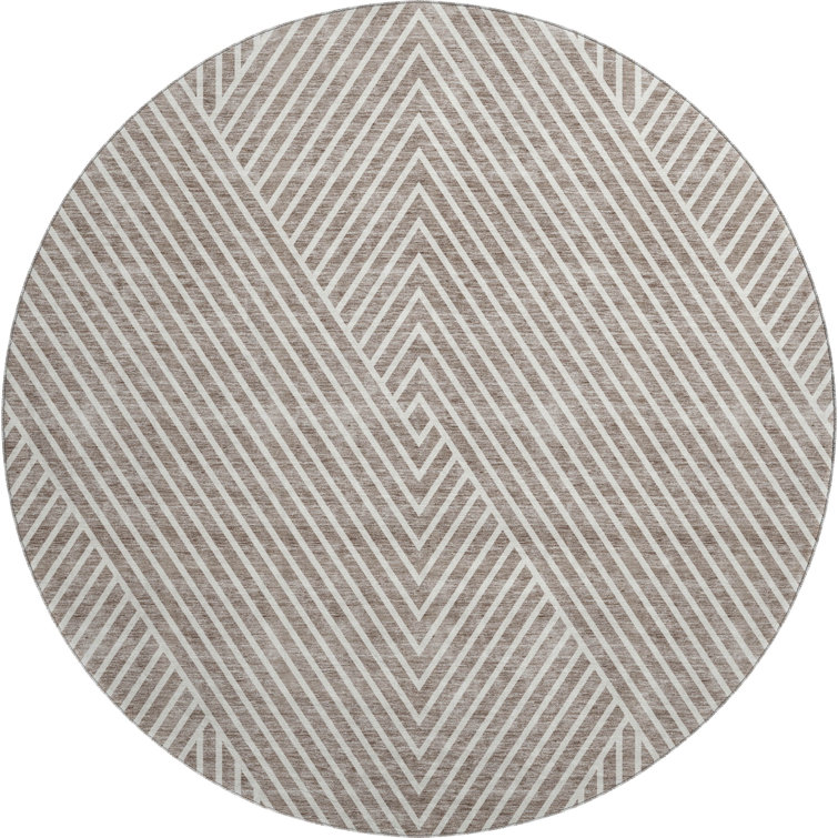 Premium Machine Washable Prisco Taupe Rug