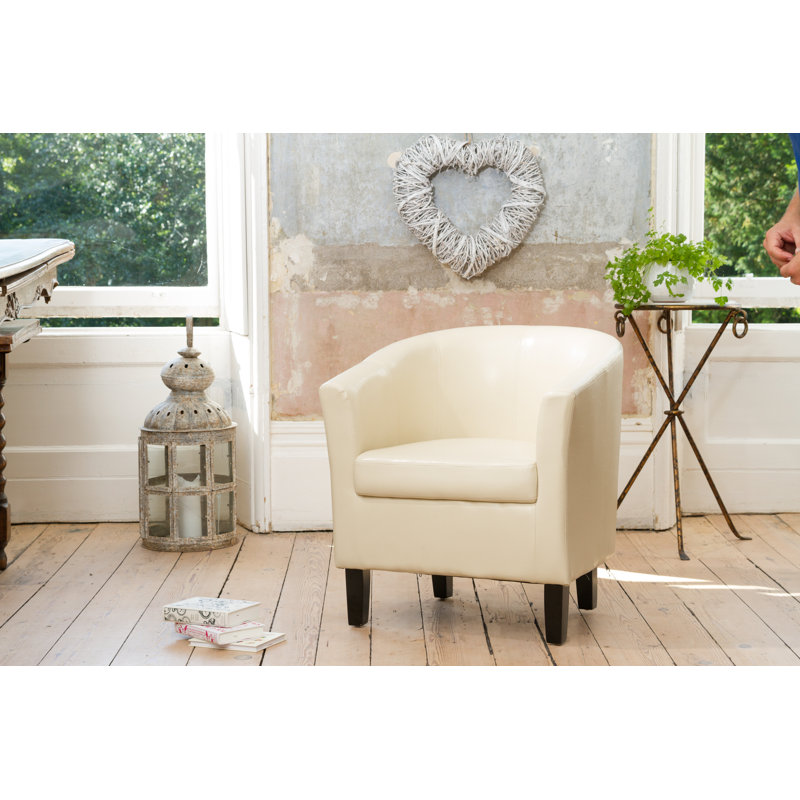 Windle Upholstered Accent Chair, Cream