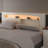 King Size Headboard With Rgb Led Lights & Storage – Built-in Charging Ports, Magnetic Compartments, Seamless Bedroom Design（White）-286933908-286933897