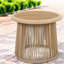 Tables d'appoint modernes, table d'appoint en corde de bois d'acacia teck sans assemblage, compact-827708084