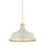 Painted No. 1 Pendant in Polished Nickel and Soft French Blue by Mark D. Sikes-1308434701-1308434690