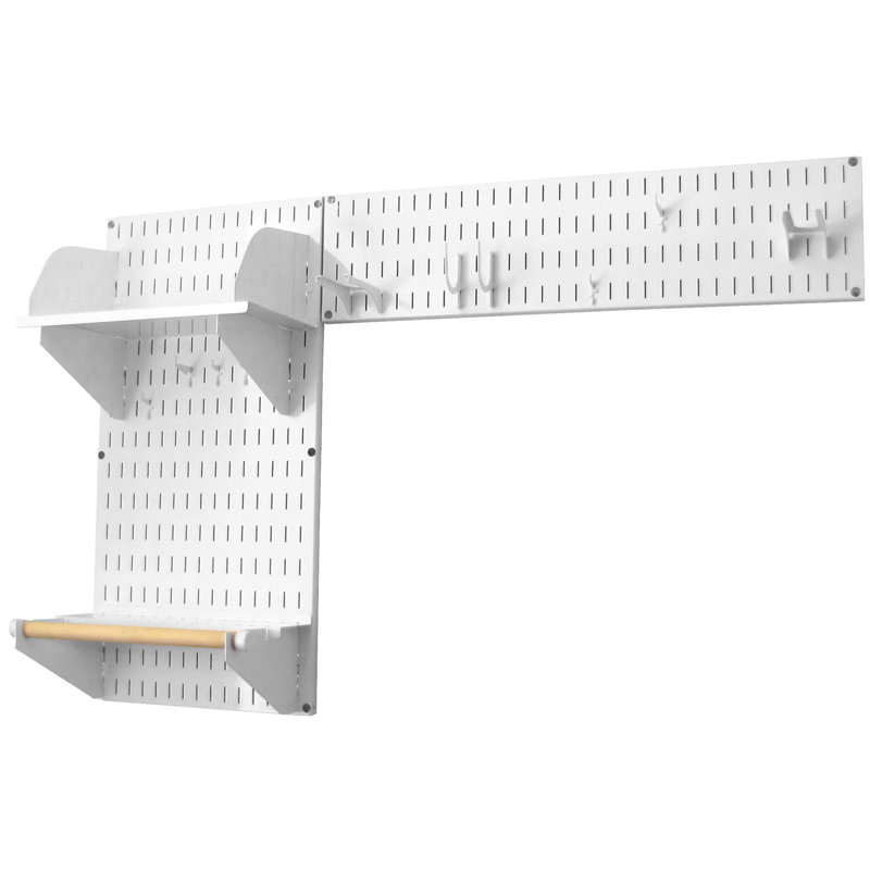 Metal Laundry Room Organizer, White