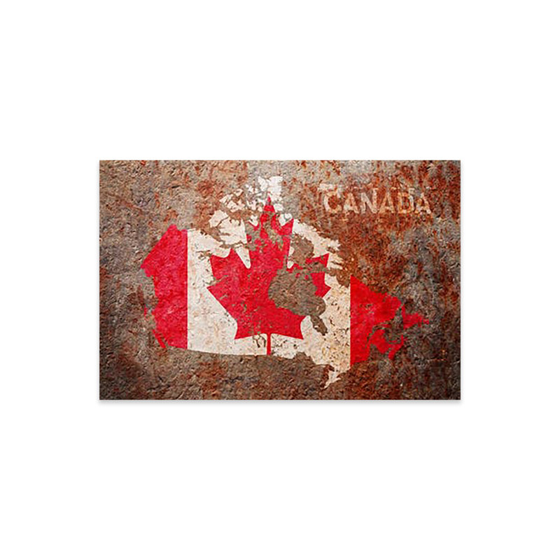 Carte du drapeau du Canada par Michael Tompsett - impression non encadrée, H 16 po x l 24 po x P 0,25 po