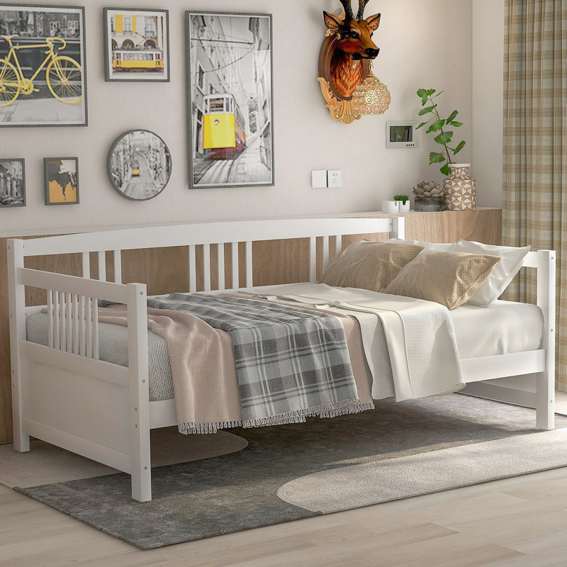 Daybed With Support Legs, Twin, White