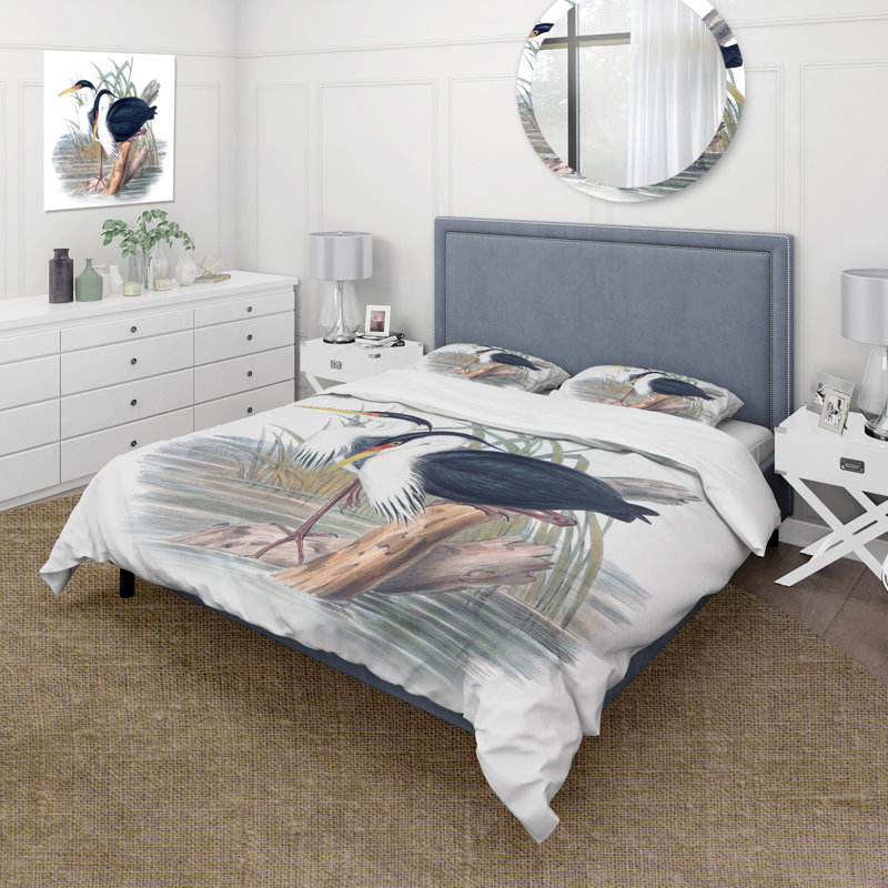 Ensemble de housse de couette traditionnel Vintage Bird Life II - microfibre de polyester