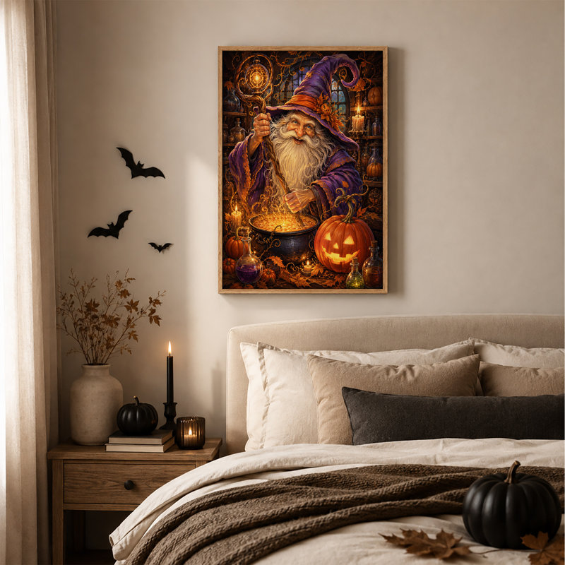 Art mural sur toile, chaudron barbu, H 24 po x l 18 po