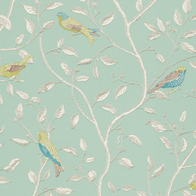 Finches 10.05m x 52cm Matte Wallpaper Roll