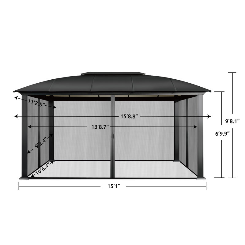 Pavillon de jardin Siena, 12 pi. L 16 pi. D