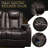 86.6 Inch Power Recliner 3 PC Set With Top-Grain Nappa, Fully Adjustable Relaxation, Smart Charging, And Dynamic RGB LED Lighting, Recliner-817450702