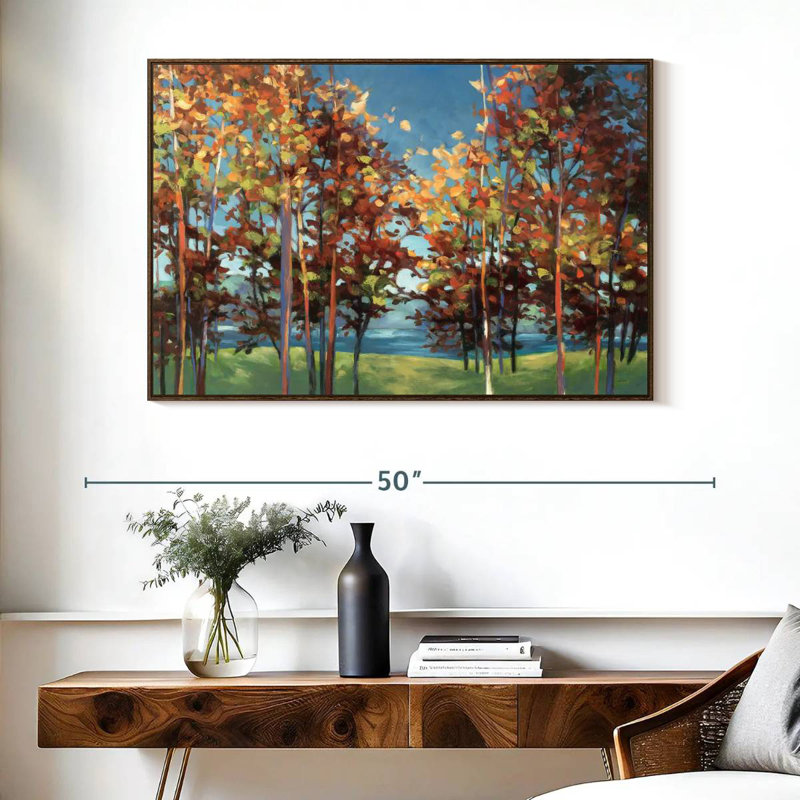 Kaléidoscope, Cadre flottant noyer, 40 po x 27 po