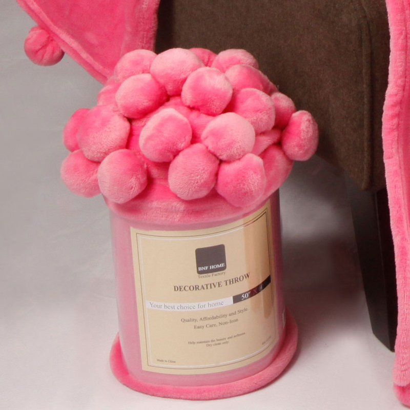 Couverture en molleton flanelle, Festival fuchsia, L 50 po x L 60 po