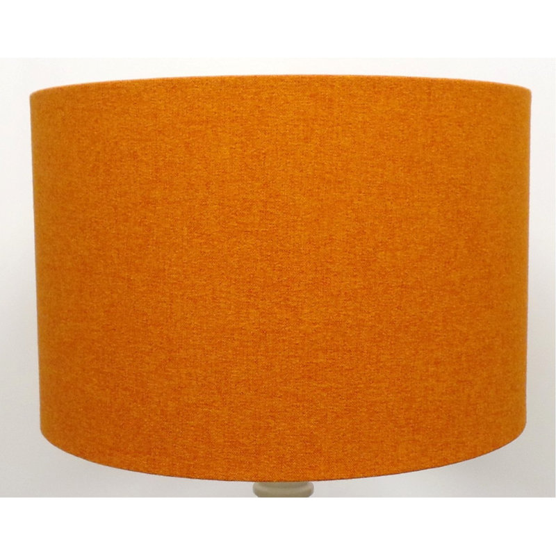 Pebble Cotton Drum Lamp Shade, Grey, 22cm H x 35cm W x 35cm D