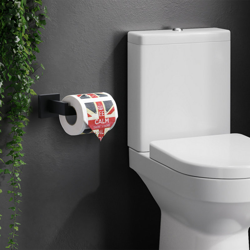 Wall Mounted Toilet Paper Holder, Matte Black