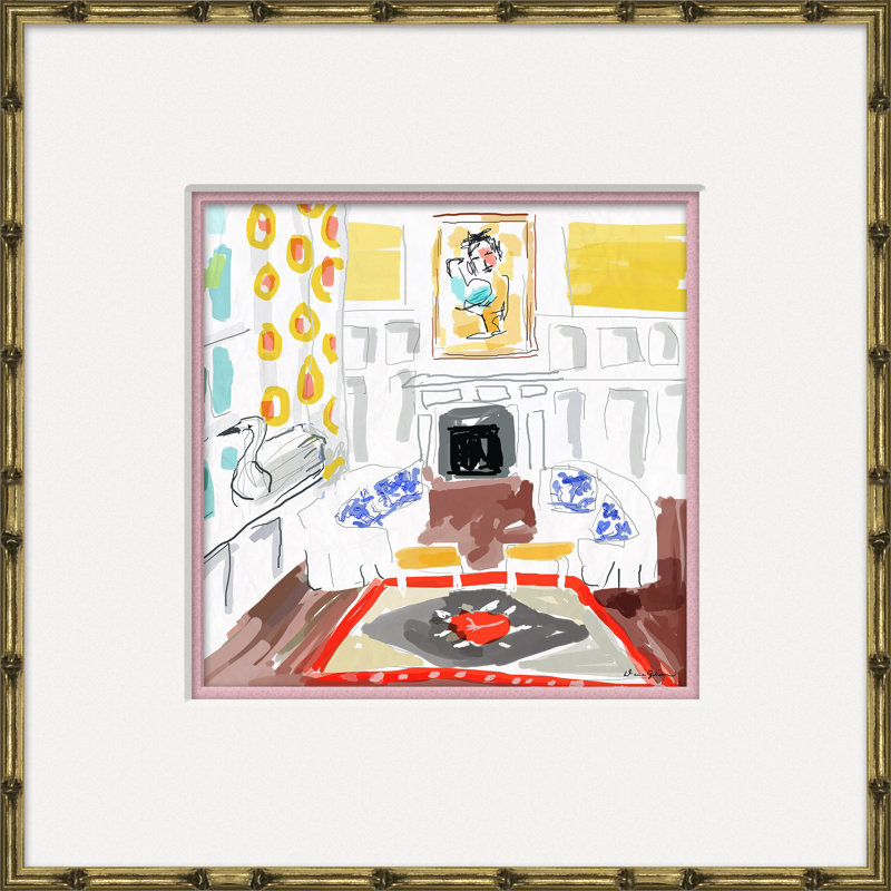 Interiors - Yellow Living Room Giclee Print by Dana Gibson