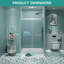 Porte de douche coulissante double sans cadre, écran de douche à fermeture en douceur, verre trempé transparent de 5/16 po (8 mm) avec film antidéflagrant, deux poignées de porte en acier inoxydable
