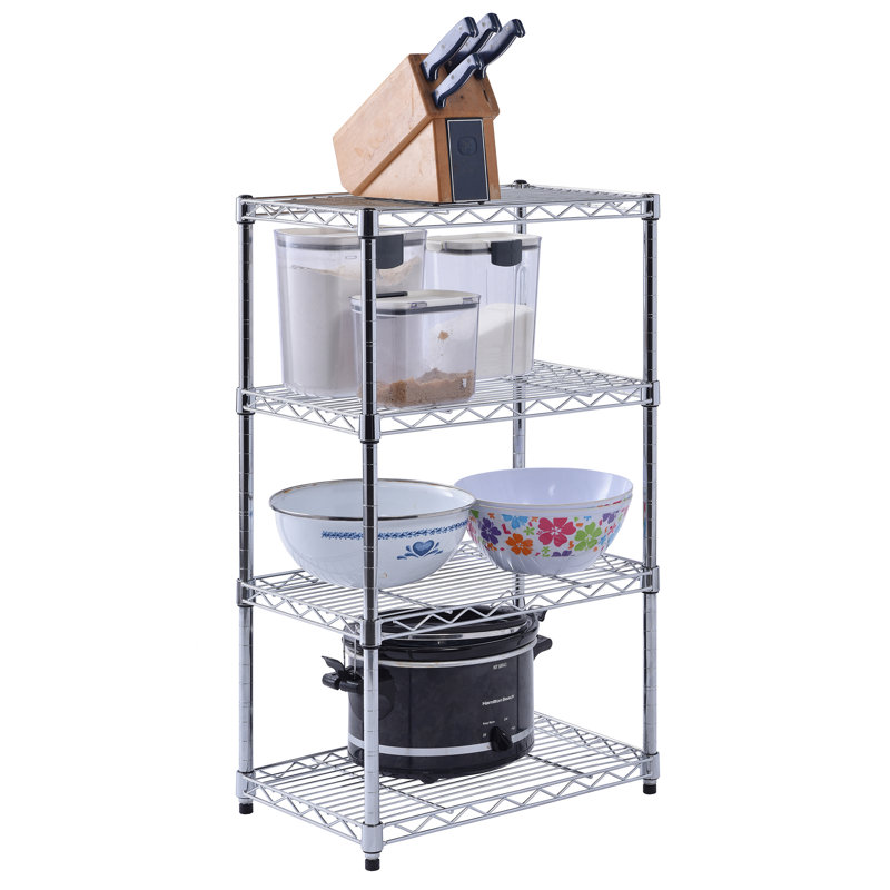 Chrome Light Duty Adjustable Wire Shelving Unit, 32" H x 20" W x 12" D