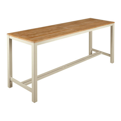 Aura Aluminum & Teak Counter Table
