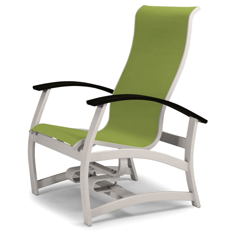 Chaise de patio Askar, Neige texturée, Noir P70, Lime 38D Sunbrella®