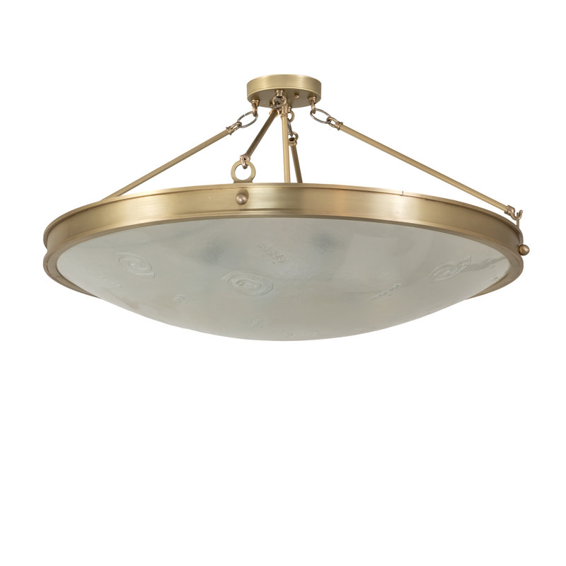 Metro Fusion Glass Semi Flush Mount