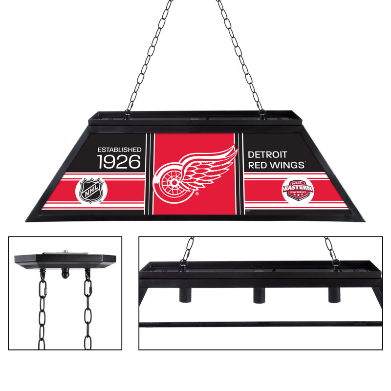 Detroit Redwings Patch  44-Inch Pool Table Light