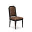 Chaises rembourrées en tissu de polyester brun, ensemble de 2 chaises, noir sablé-430610300-430610299