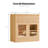 Kitchen Pantry Cabinet With Tempered Glass Doors And Open Shelves, Storage Bookshelf With Drawers (B+E+G+C)