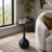 Ernstfried Modern Round Marble Top Accent Table for Bedroom - Sleek Small Side Table with Sculptural Ball Base for Living Room, Narrow End Table Design - 21"-106720829