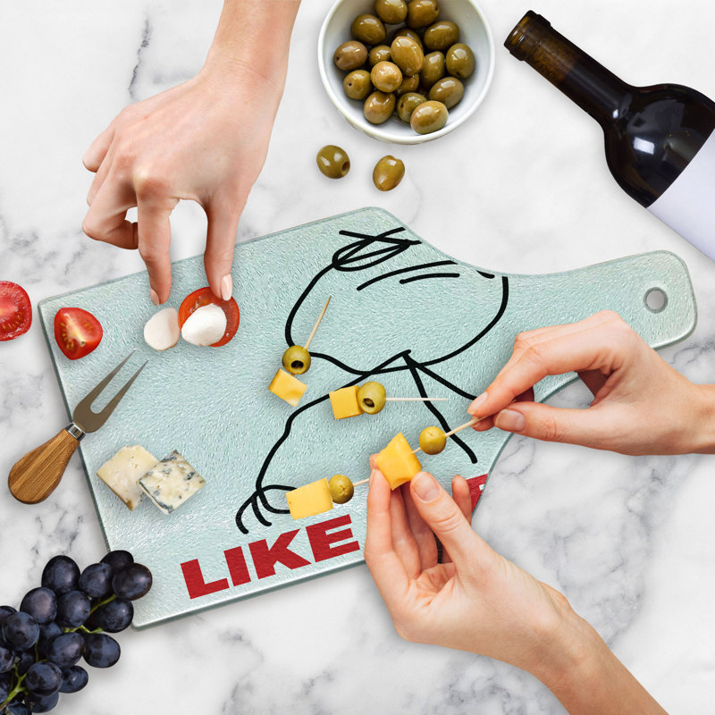 Funny Stickman Meme Tempered Glass Cutting Board
