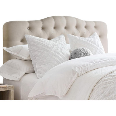 Linen Upholstered Headboard-Modern-Adjustable Height-Button Tufting by Red Barrel Studio