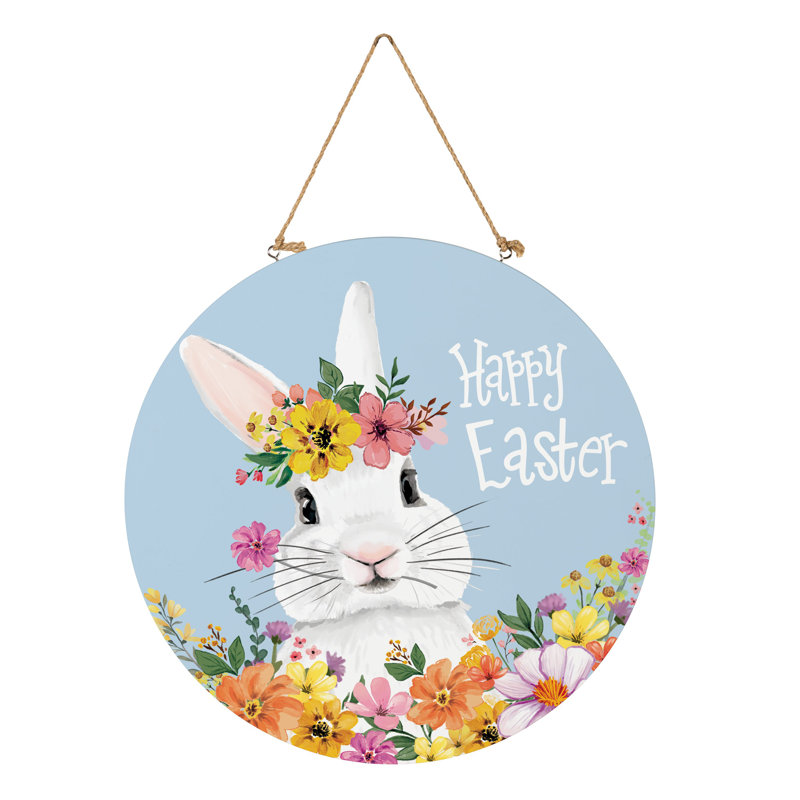 Décoration de porte Bunny Blooms