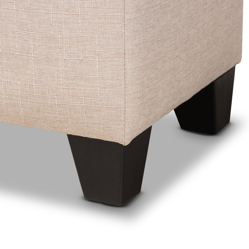 Joscelynn Upholstered Ottoman, Beige