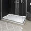 Jaimes Plastic Shower Tray - White-165479385-165479380