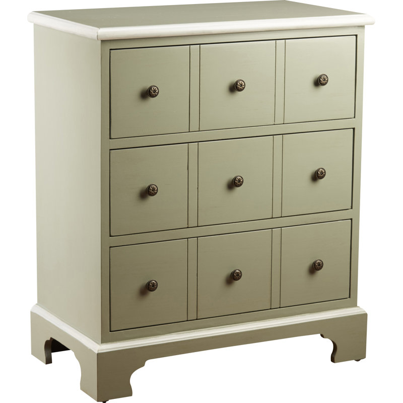 Commode décorative 3 tiroirs Eatonton, Gris/blanc