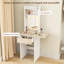 HOMCOM Small Dressing Table with Mirror LED Lights-1855150030