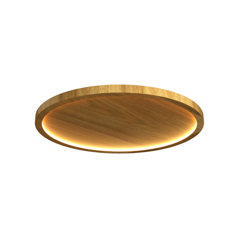Naiá 1 - Light Flush Mount, Louro Freijo, 2.54" H x 13.46" W x 13.46" D